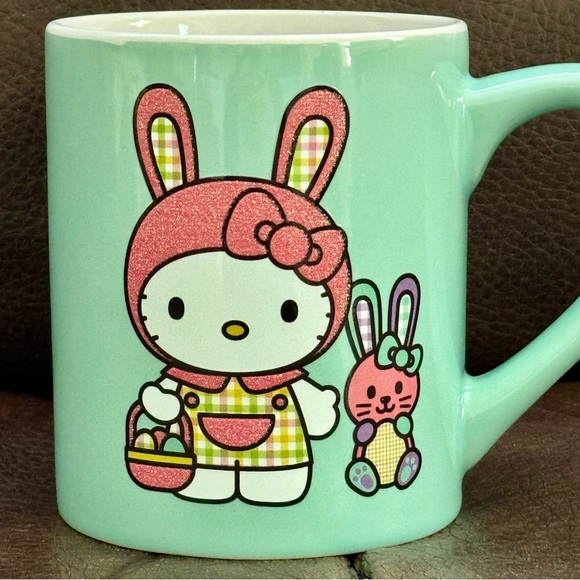 Hello Kitty in Bunny Suit with Rabbit 14oz Ceramic Easter Mug - Picture 2 of 10